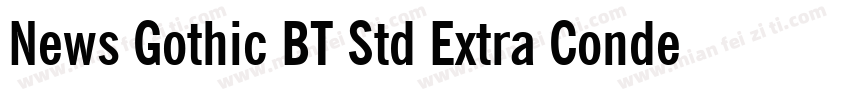 News Gothic BT Std Extra Condensed字体转换